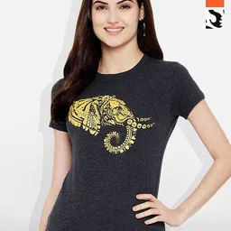 Fabflee Women Multicoloured 3 Printed Applique T-shirt-picture-13