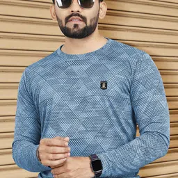 VeBNoR Men Geometric Printed Round Neck Casual T-shirt-picture-25