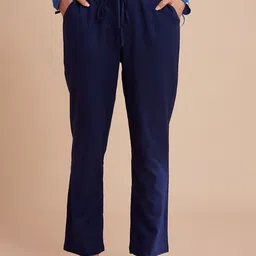 folk song W The Folksong Collection Women Blue Pure Cotton Trousers-picture-20