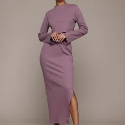 The Roadster Lifestyle Co. Ribbed Flared Sleeve Co-ords-picture-29