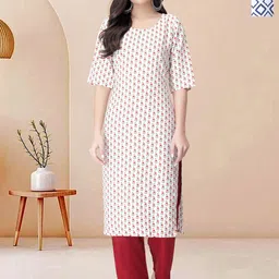 Moda Rapido Pack of 2 Printed Straight Kurta with Trousers-picture-16