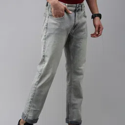 SPYKAR Men Straight Fit Heavy Fade Stretchable Jeans-picture-15