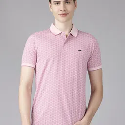 Park Avenue Printed Polo Collar Slim Fit T-shirt-picture-41
