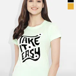 Fabflee Women Multicoloured 3 Printed V-Neck T-shirt-picture-25