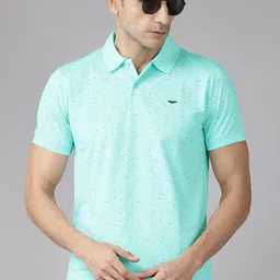 Park Avenue Printed Polo Collar Slim Fit T-shirt-picture-50
