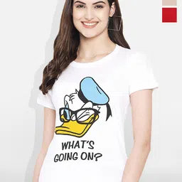 Fabflee Women Multicoloured 3 Printed V-Neck T-shirt-picture-16