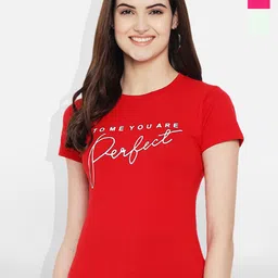 Fabflee Women Multicoloured 4 Printed V-Neck T-shirt-picture-12