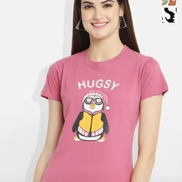 Fabflee Women Multicoloured 3 Printed V-Neck T-shirt-picture-23