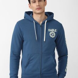 AMERICAN EAGLE OUTFITTERS Men Blue Hooded Sweatshirt-picture-39