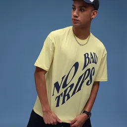 glitchez Vibe Check Typo Print Oversized Fit T-shirt-picture-25