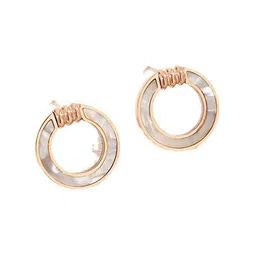 MYKI Stainless Steel Rose Gold Plated Stud Earrings image 4