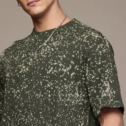 R.Code by The Roadster Life Co. Men Abstract Printed Relaxed Fit T-shirt image 2