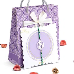 Dore Rakhi Bliss : Brother Earth Thread Rakhi image 4
