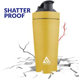 ADRENEX Yellow & Black Stainless Steel Water Bottle image 2