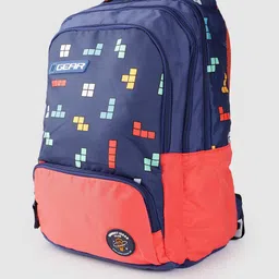 Gear Kids Colourblocked & Printed Backpack- 21.5 L image 2