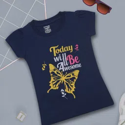 Dollar Champion Kidswear Girls Pack Of 2 Graphic Printed T-shirts image 3
