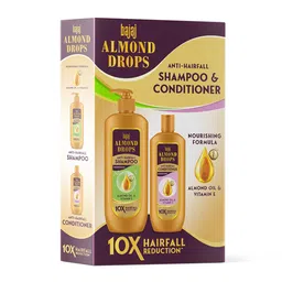 BAJAJ CONSUMER CARE Almond Drops Anti-Hairfall Combo - Shampoo 340ml & Conditioner 175ml image 3