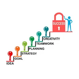 rawpockets Multicoloured Key to Success Wall Stickers image 3