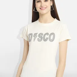 Fabflee Pack Of 2 Typography Printed Cotton T-shirts image 3