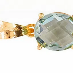 RAVIOUR LIFESTYLE Stone Studded Gold Pleated pendant image 2