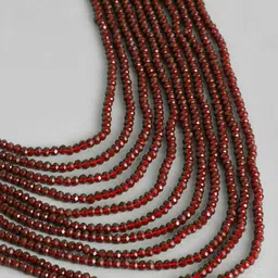 I Jewels Men Maroon Gold-Plated Layered Necklace image 4