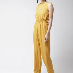 La Zoire Mustard Yellow Solid Basic Jumpsuit image 5