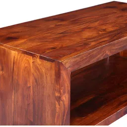 Ikiriya Brown Rectangle Wood Contemporary Coffee Table image 3