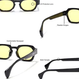 Eyejack Unisex Round Sunglasses with UV Protected Lens 3717CL991 image 2