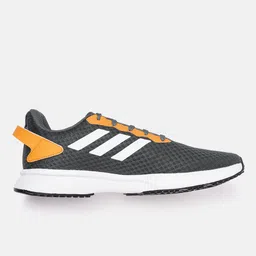 ADIDAS Men Grey & Orange Woven Design Harquin Running Shoes image 5