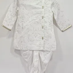 MASTARANG Boys Ethnic Motifs Printed Kurta with Dhoti Pant image 4