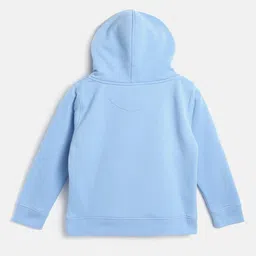 Cherry Crumble Unisex Kids Blue Printed Hooded Sweatshirt image 2