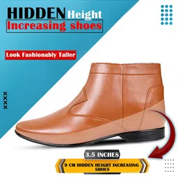 Bxxy Men Block-Heeled Formal Chelsea Elevator Boots image 5