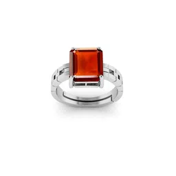 RRVGEM 3.50 Ratti Silver Plated Adjustable Hessonite RIng-picture-24