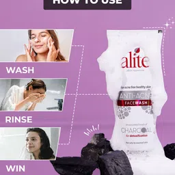 Alite Skin Essence Set Of 4 Anti Acne Charcoal Face Wash - 100 g Each image 5