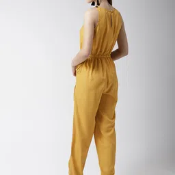 La Zoire Mustard Yellow Solid Basic Jumpsuit image 3