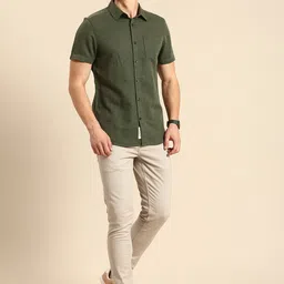 Being Human Men Printed Slim Fit Chinos Trousers image 4