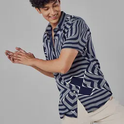 Snitch Classic Abstract Printed Casual Shirt image 4