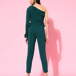 Veni Vidi Vici Women Gorgeous Green Solid Jumpsuit image 4