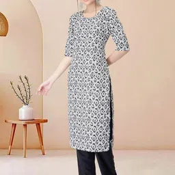 Moda Rapido Pack of 2 Printed Straight Kurta with Trousers image 2