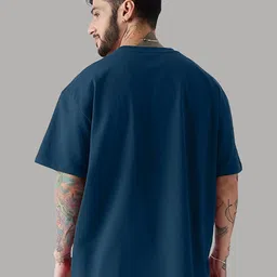 THE BEETEL HOUSE Men Printed Raw Edge Oversized T-shirt image 4