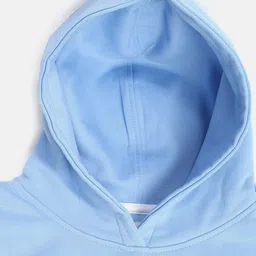 Cherry Crumble Unisex Kids Blue Printed Hooded Sweatshirt image 4