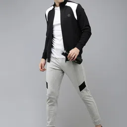 Van Heusen Flex Men Solid Knitted Active Fit Bomber Jacket image 4