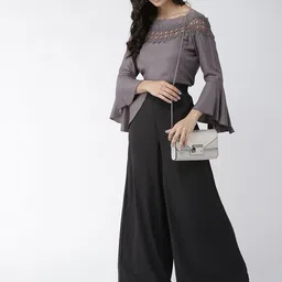 Style Quotient Women Charcoal Grey Solid Top image 5