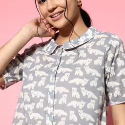 SANSKRUTIHOMES Printed Cotton Night suit image 3