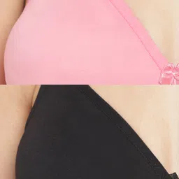 Floret Pack Of 2 Solid Non-Wired Non Padded T-shirt Bra T3058 image 2