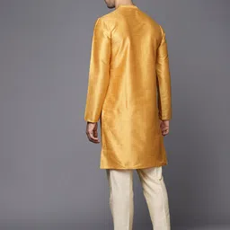 Indo Era Men Woven Design Geometric Kurta image 2