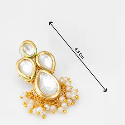 Anouk Gold-Plated Kundan Studded & Beaded Jewellery Set image 5