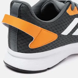 ADIDAS Men Grey & Orange Woven Design Harquin Running Shoes image 4