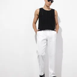The Roadster Lifestyle Co. Men Solid Relaxed Fit Trousers image 5