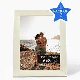 Art Street White & Black Set of 2 Wooden Table Photo Frames image 4